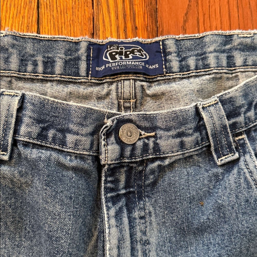 Y2K Lee Pipes BMX Vintage Jean Shorts - Picture 9 of 14